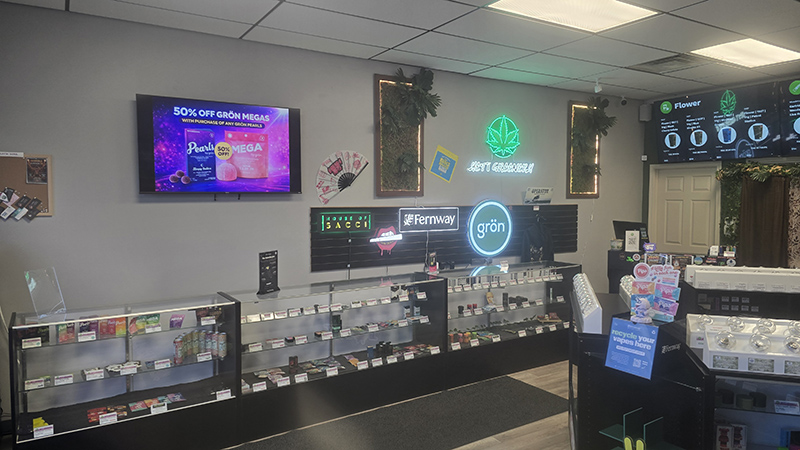 Dispensary displays and product shelving