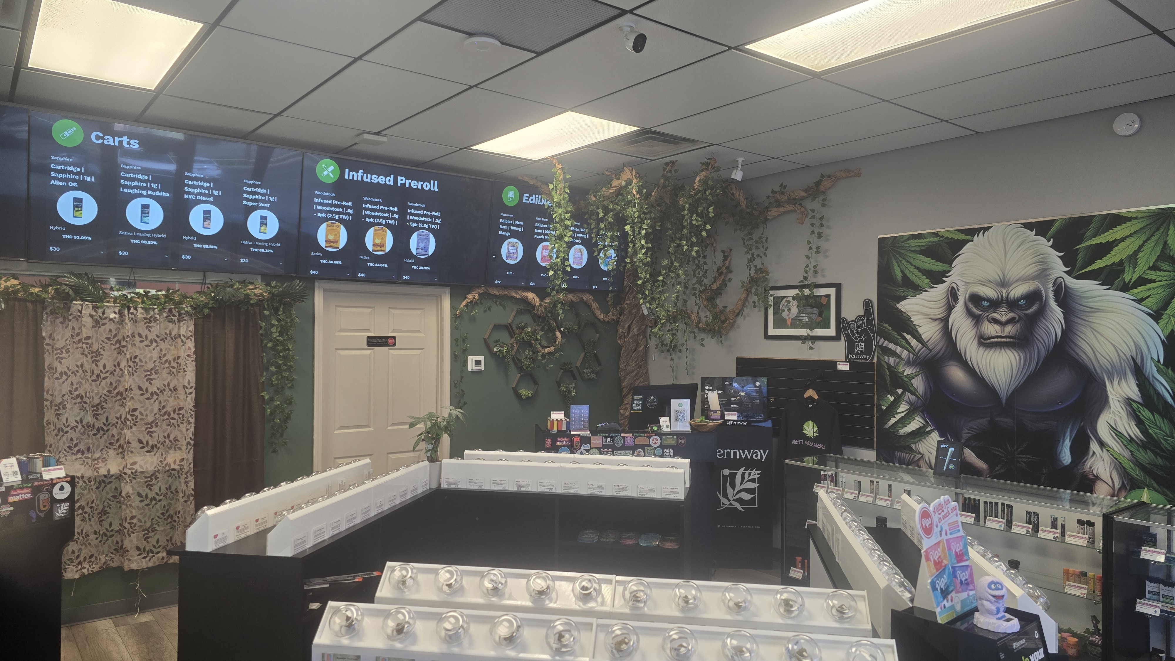 Yeti Greenery storefront and entrance