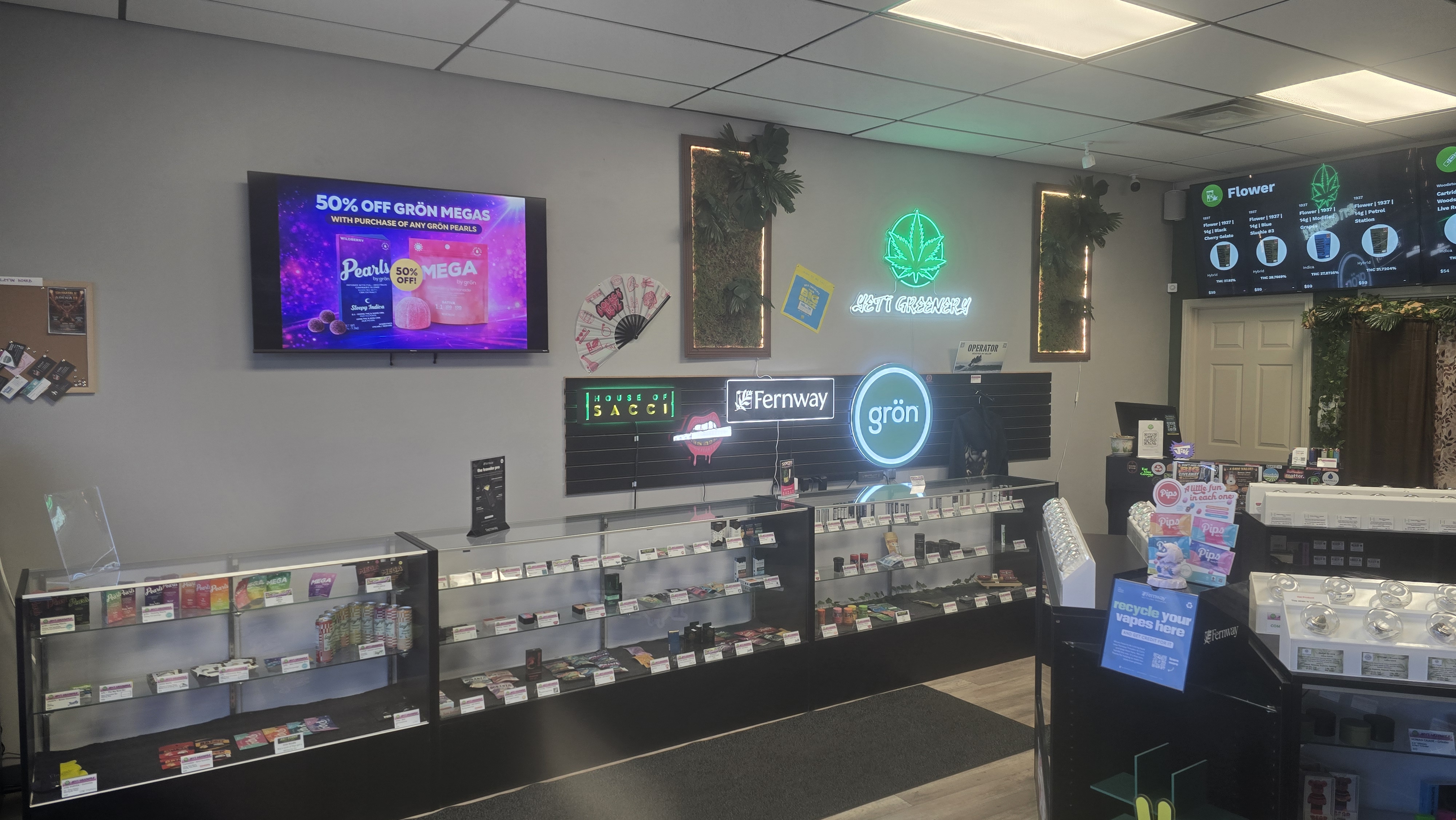 Dispensary displays and product shelving